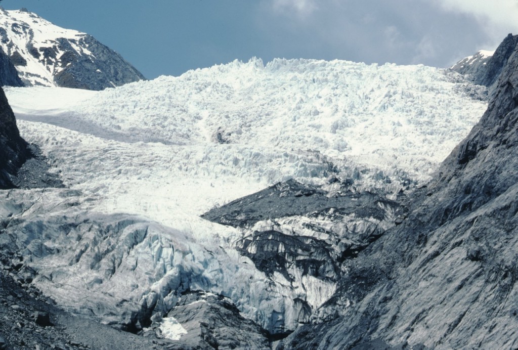 Franz Josef-glaciären, Nya Zeeland, oktober 1981